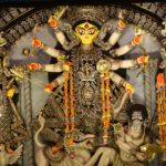 close up photo of hindu goddess durga puja